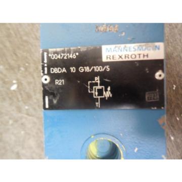 Origin REXROTH PRESSURE CONTROL VALVE DBDA10G18/100/5