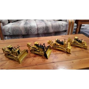 Lot of 4 Komatsu &amp; Caterpillar 1/50 Scale Mining Push Dozers *NEW*