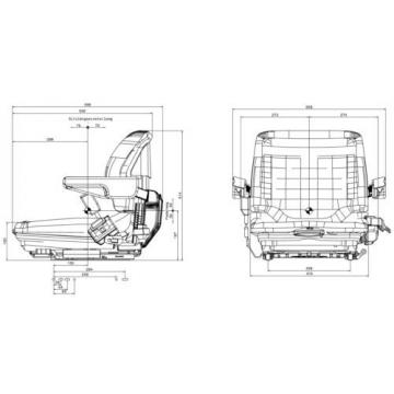 Grammer Sede del carrello elevatore Sedile macchina adatto a Linde MSG20 Stoffa