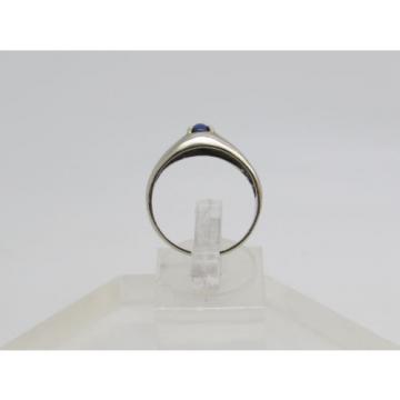 Solid 10k White Gold Oval Blue Sapphire Lindi Lindy Linde Star Ring Size 8.75