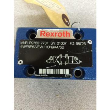 Origin REXROTH R978017737 HYDRAULIC DIRECTIONAL CONTROL VALVE 4WE6E62/EW110N9K4/62