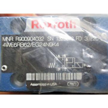 Origin REXROTH DIRECTIONAL CONTROL VALVE 4WE6RB62/EG24N9K4