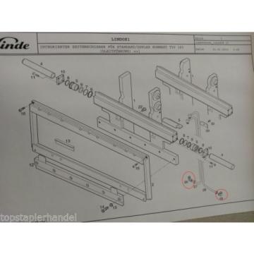 Guarnición para Desplazamiento lateral Cilindro de inclinación Linde 9721001308