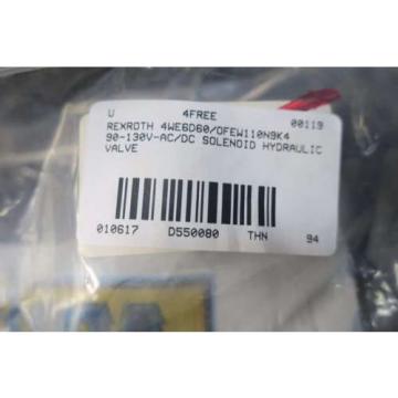 REXROTH 4WE6D60/OFEW110N9K4 120V-AC SOLENOID HYDRAULIC VALVE D550080