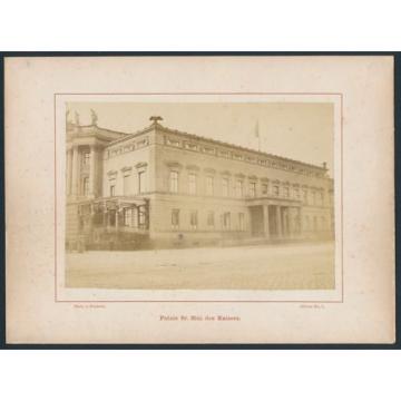 Fotografie von Senteck, Ansicht Berlin, Partie am Kaiserpalais, Unter den Linde