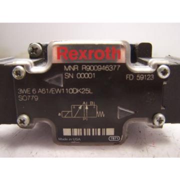 Origin REXROTH 3WE6A6/EW11ODK25L HYDRAULIC DIRECTIONAL VALVE