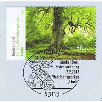 BRD 2013: Linde! Selbstklebende Wohlfahrtmarke Nr. 2986! Bonner Stempel! 1A! 153