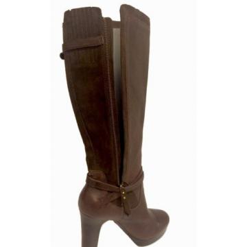 UGG LINDE TALL BOOTS HEELS BROWN JAVA LEATHER US 9.5 /EUR 40.5 /UK 8 -New!