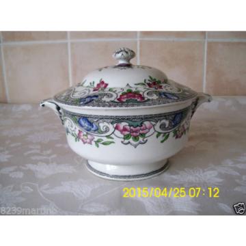 Minton M &amp; Co Linde Pattern Floral Lidded Sauce Tureen #2