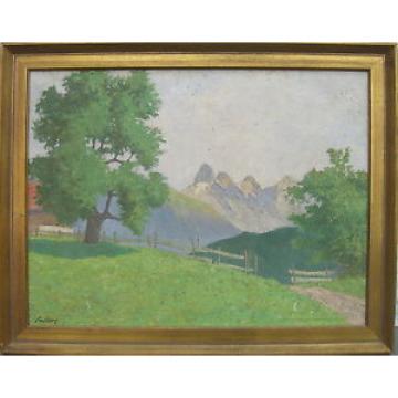 ::Georg Manfred Kauders (1882-1953) °&#034;Große Linde&#034; Mädelegabel Oberstdorf  / LF