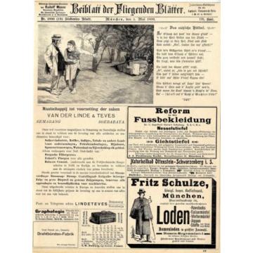 Van der Linde &amp; Teves Ned. Oost- Indié Importwaren Nordseebäder Westerland 1899