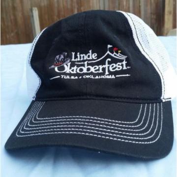 Mesh back trucker hat Linde Oktoberfest Tulsa Oklahoma Velcro strap back