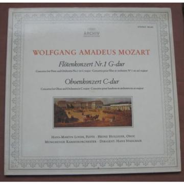 Mozart -  Linde, Holliger Flute and Oboe concerto ARCHIV LP