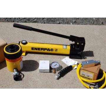 ENERPAC P-392 HYDRAULIC PUMP RCH-302 CYLINDER HC7206 HOSE GA3 BLOCK &amp; GAUGE NEW