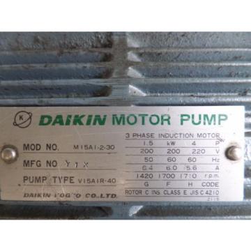 MORI SEIKI SL-1 DAIKIN HYDRAULIC PUMP M15A1-2-30 V15A1R-40 LOT#2078M