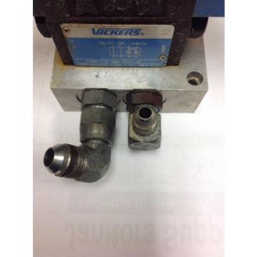 Vickers Hydraulic Solenoid Valve DG4V-3S-8C-VM-FW-B5-61 W/Hydraulic Valve L 93B