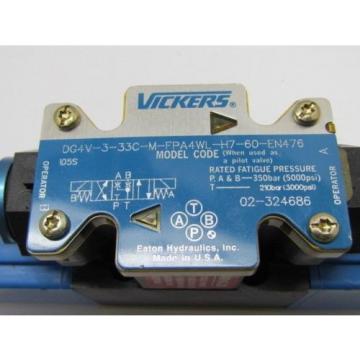 Vickers DG4V-3-33C-M-FPA4WL-H7-60-EN476 Hydraulic Solenoid Valve 24vdc