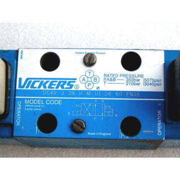 NOS VICKERS DG4V 3 2N H M U1 D6 60 EN38 DIRECTIONAL CONTROL HYDRAULIC VALVE