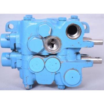 Vickers Double Spool Hydraulic Valve Working PN 222627 Blue FREE SHIPPING