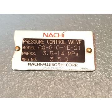 Origin NACHI CQ-G10-1E-21 PRESSURE CONTROL HYDRAULIC VALVE ASSEMBLY