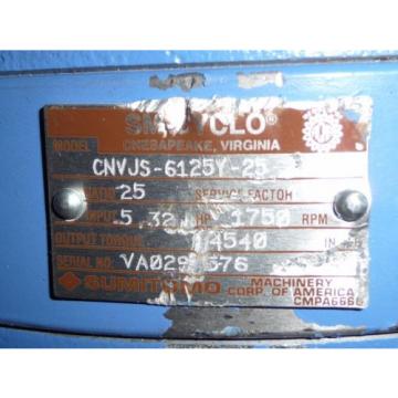 Sumitomo SM-Cyclo Gear Speed Reducer, CNVJS-6125Y-25, 25:1