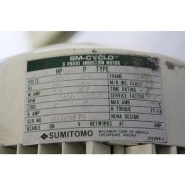 SUMITOMO SM-CYCLO CNVMS14-4100-B-17 GEAR MOTOR 17:1