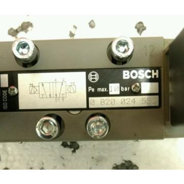 BOSCH REXROTH 0-820-024-552 DIRECTIONAL CONTROL SOLENOID VALVE 24VDC 5/2 ISO1