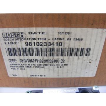 Bosch 081WV06P1V1020WC024/00 E51 Hydraulic Valve NIB