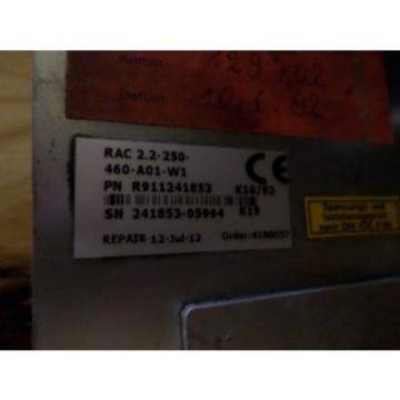 Indramat RAC 22-250-460-A01-W1 Rexroth#:  R911241853 AC-Main Spindle Drive