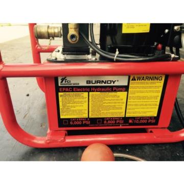 Electric Burndy EPAC 10,000psi Hydraulic Pump