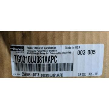 NEW PARKER HANNIFIN Hydraulic Motor tg0310uj081aapc 659968-0013