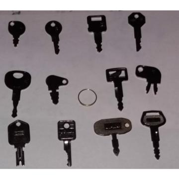 12 HEAVY EQUIPMENT KEYS SET CASE-CAT JD KOMATSU THE BASICS-GREAT STARTER SET NEW