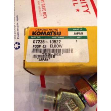 New OEM Komatsu Excavator Genuine Parts Elbow 07236-10522 Fast Shipping!