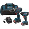 Compact Drill/Impact Driver Combo Kit Lithium Ion Cordless Lightweight Tool-Only