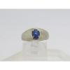 Solid 10k White Gold Oval Blue Sapphire Lindi Lindy Linde Star Ring Size 8.75