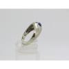 Solid 10k White Gold Oval Blue Sapphire Lindi Lindy Linde Star Ring Size 8.75