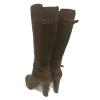 UGG LINDE TALL BOOTS HEELS BROWN JAVA LEATHER US 9.5 /EUR 40.5 /UK 8 -New!