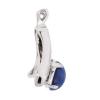 14k White Gold 0.25ctw Diamond Linde Sapphire Pendant #3 small image