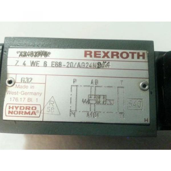 REXROTH HYDRAULIC VALVE Z4WE-6-E68-20/AG24N9K4 24VDC Z4WE-6-E68-20 AG24N9K4 #2 image