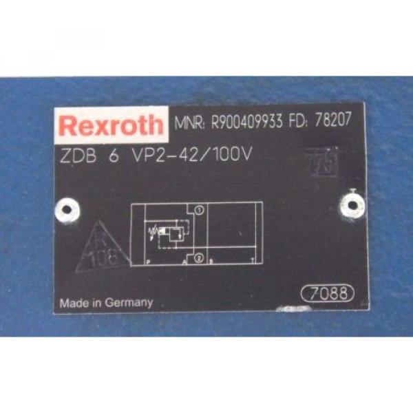 NEW Canada India BOSCH REXROTH ZDB-6-VP2-42/100V PRESSURE RELIEF VALVE R900409933 #4 image