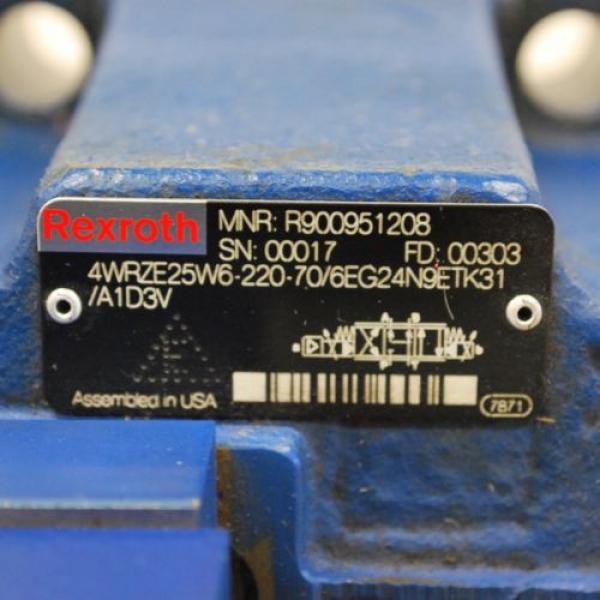 Rexroth 4WRZE25W6-220-70/6EG24N9ETK31/A1D3V Valve, 3DREPE6C-20/25EG24N9K31/A1V #5 image