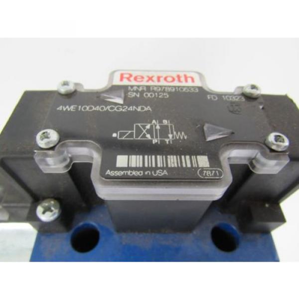 REXROTH HYDRAULIC VALVE 4WE10D40/CG24NDA 4WE10D40CG24NDA 24VDC 146 AMP A #7 image