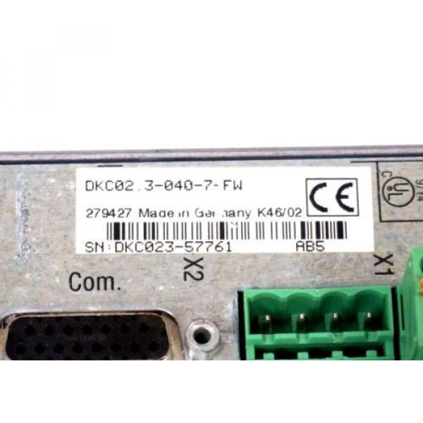 REXROTH INDRAMAT DKC023-040-7-FW SERVO DRIVE DKC0230407FW #3 image