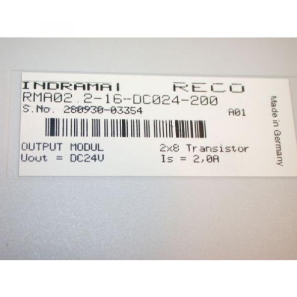 UP USA Australia TO 4 BOSCH REXROTH INDRAMAT OUTPUT MODULE 24V RMA02.2-16-DC024-200 #3 image