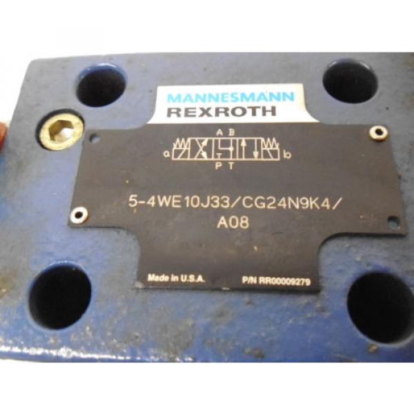 REXROTH 5-4WE10J33/CG24N9K4/A08 HYDRAULIC VALVE RR00009279 Origin NO BOX #4 image