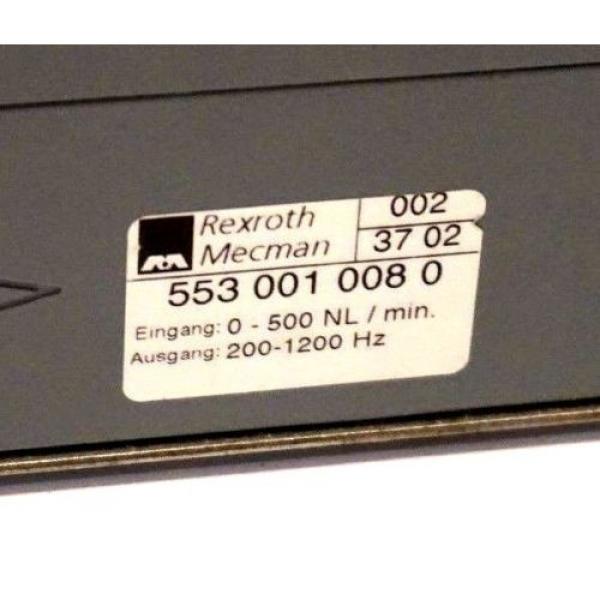 REXROTH Egypt Germany 553 001 008 0 AIR VOLUME SENSOR 0-500 NL / MIN 200-1200 HZ, 5530010080 #2 image