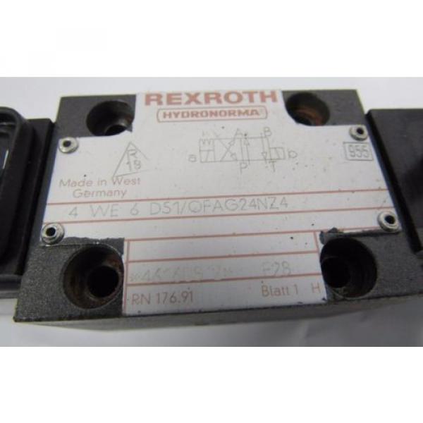 REXROTH Singapore Egypt 4 WE 6 D51/OFAG24NZ4 F28 24V DC 26W HYDRONORMA VALVE #2 image