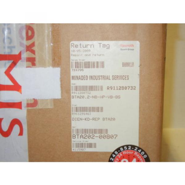 REXROTH INDRAMAT R911280732 REMAN BTA202-NB-HP-VB-BS PANEL R911280732 #1 image