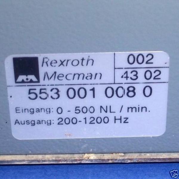 REXROTH Singapore Mexico MECMAN 0-500 NL/MIN. 200-1200HZ AIR VOLUME SENSOR, 553-001-008-0 #3 image