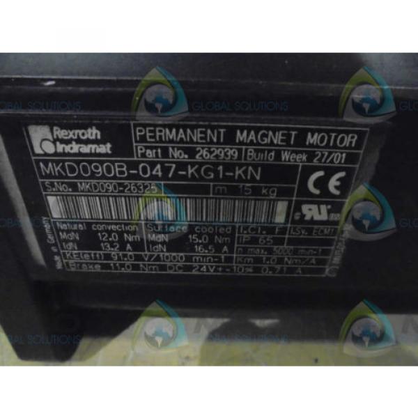 REXROTH INDRAMAT MKD090B-047-KG-KN MOTOR  Origin IN BOX #2 image